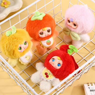 MM Milk Candy Cololful Fruit Plush Pendant Keychain Series Blind Box