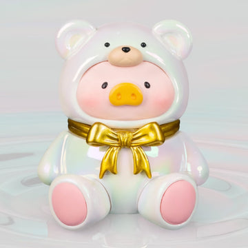 LULU THE PIGGY Mozart's Canon Teddy Mini Hanging Card