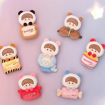zZoton Panda Treats Series Plush Badge Blind Box
