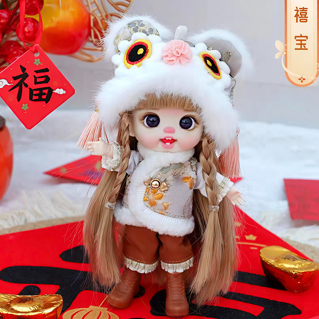 【Link 83】 LUOLIFEN-Lion Dance Lucky Baby Series Phone Charm Confirmed Box