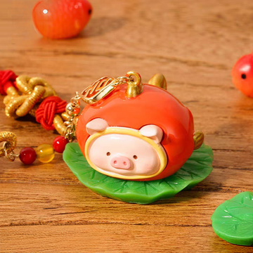 LULU THE PIGGY Good Luck Bell Pendant