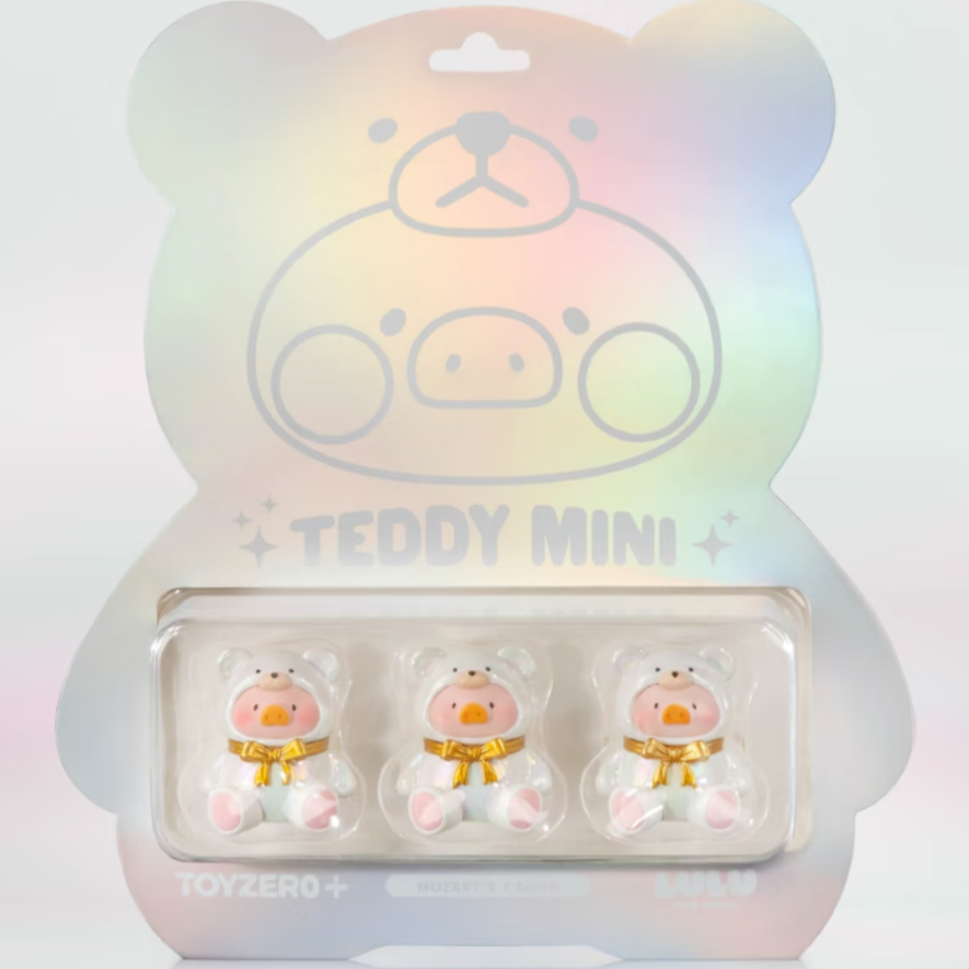 LULU THE PIGGY Mozart's Canon Teddy Mini Hanging Card
